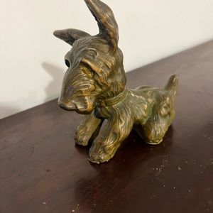 Vintage Bronze Scottish Terrier Scottie Dog Figurine Paperweight